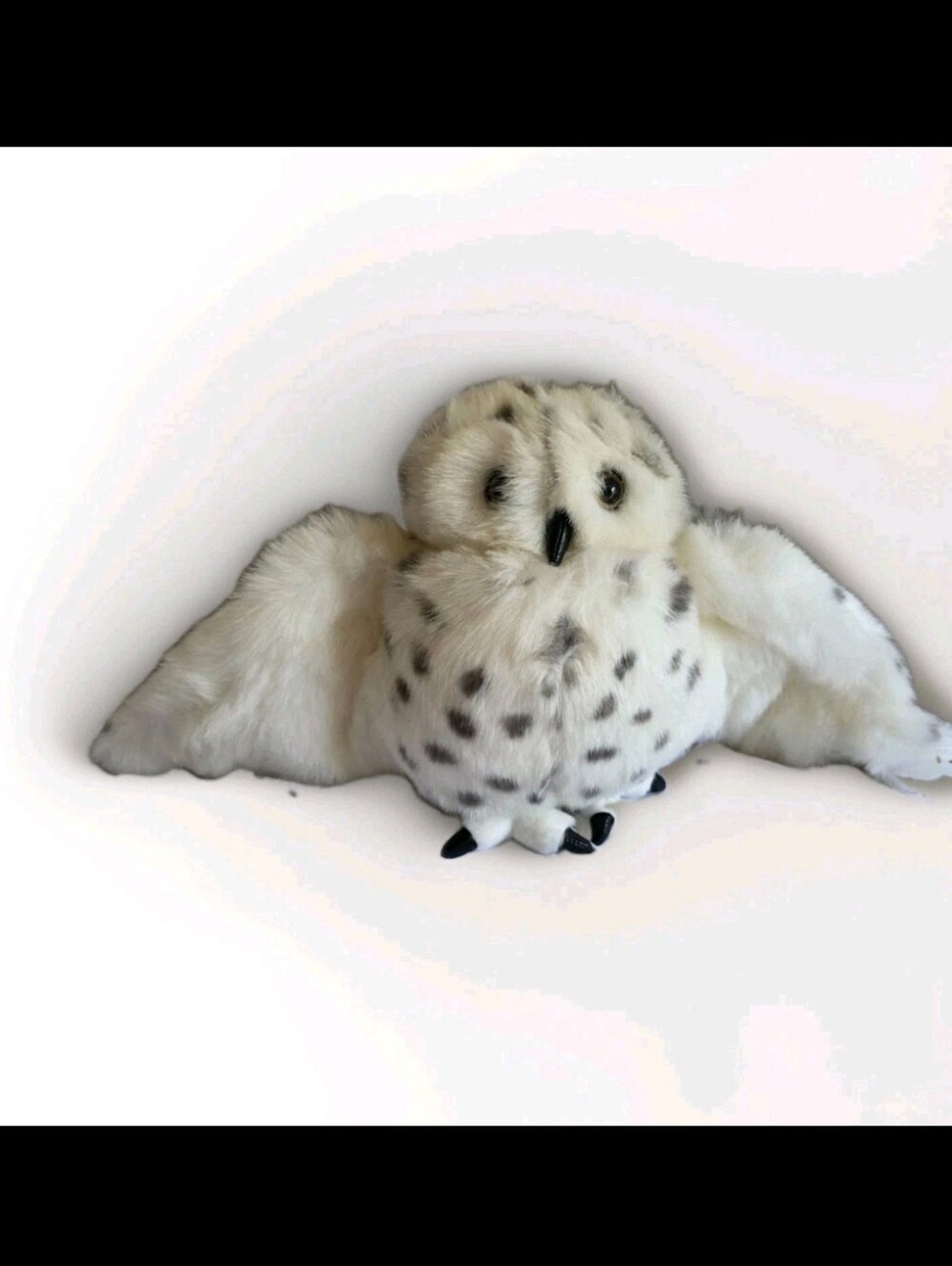 Folkmanis Puppet Snowy Owl Full Swivel Head Stuffed Toy Plush Animal Doll